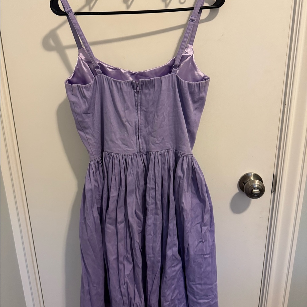 Pinup Couture Lavender Casual Dress - Picture 3 of 6